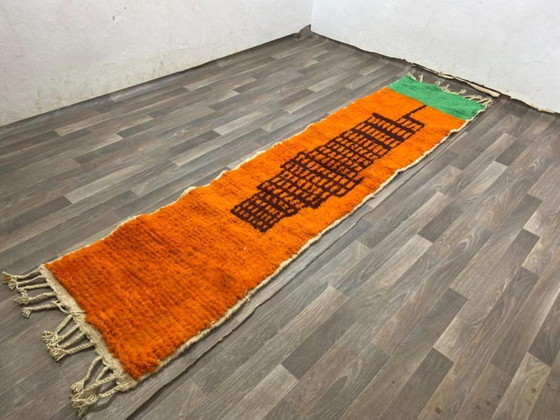 Image 1 of Tapis berbère en laine authentique 350cmx100cm