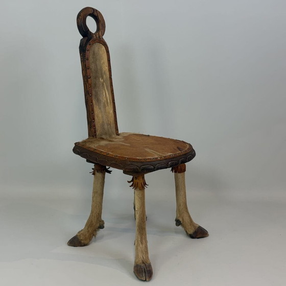 Coppia di sedie rustiche stile folk – Poltrone relax, Pelle, Legno (photo 8 of 34)