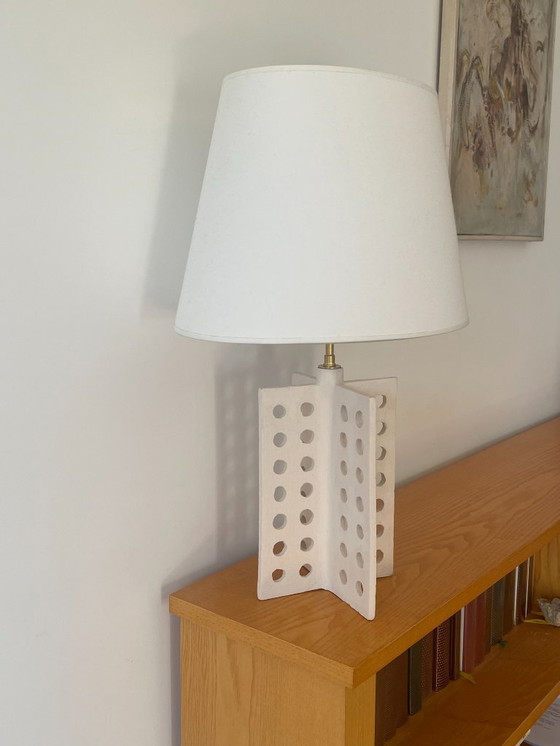 Image 1 of French contemporary ceramic lamp, "L 01" by Renzo Maar