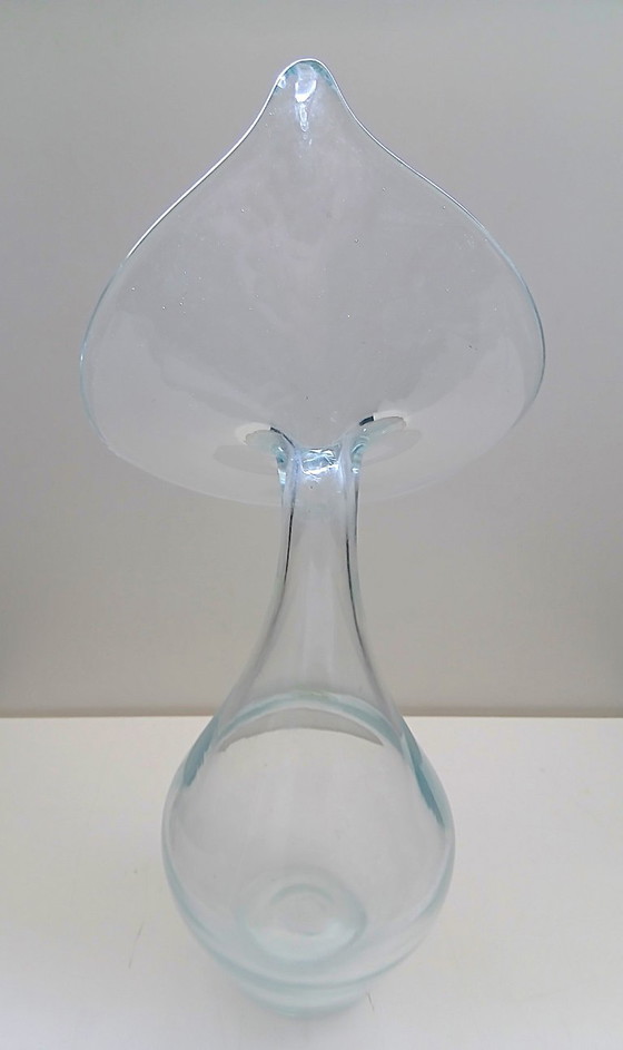 Beautiful hand-blown glass design vase by Gerardo Cardinale, Transparent (photo 5 of 8)