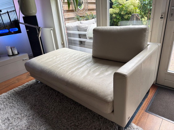 Rolf Benz Ego G crema – Chaise longue, Pelle, Metallo (photo 4 of 5)