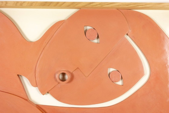 Image 1 of Flachrelief-Schild: „Oh! Raus aus dem Bild!“. Zeitgenössisch.