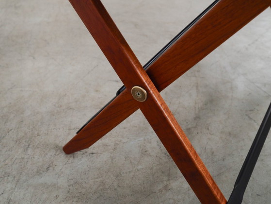 Image 1 of Opklapbare teakhouten tafel, Italiaans design, jaren 70, gemaakt in Italië.