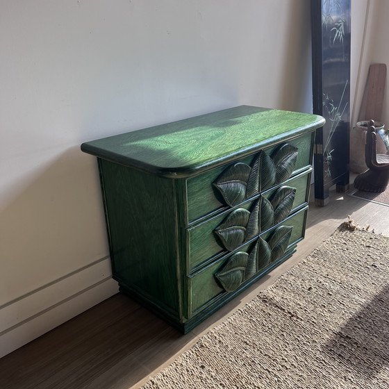 Image 1 of Ladekast met gesculpteerde bladeren Roche Bobois