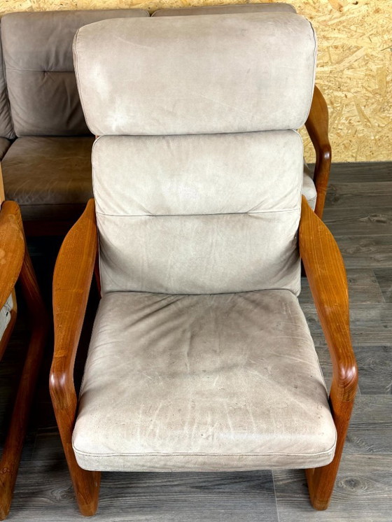 Image 1 of Divano in teak anni '60-'70 a 3 posti e 2 poltrone Easy Chair Holstebro Møbelfabrik A/S