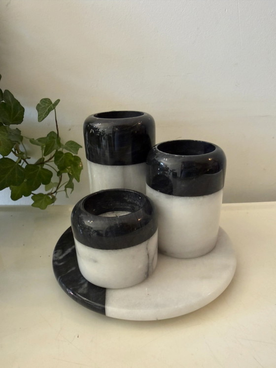 Set di portacandele in onice, anni '70/'80 – Marble, Vintage (photo 2 of 5)