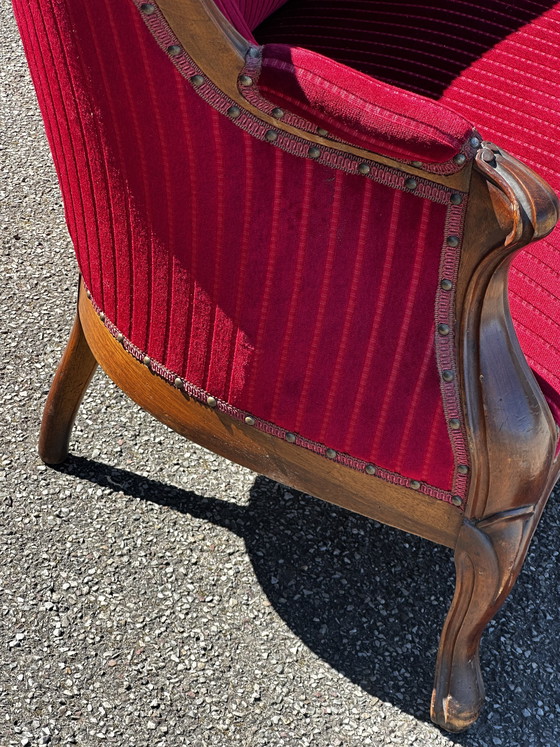 Image 1 of Louis XV style sofa in molded wood - 19th century