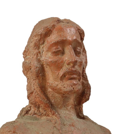 Image 1 of Buste abstrait en terre cuite du Christ