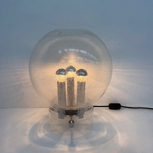Limburg Glashütte glass table lamp , 1970s