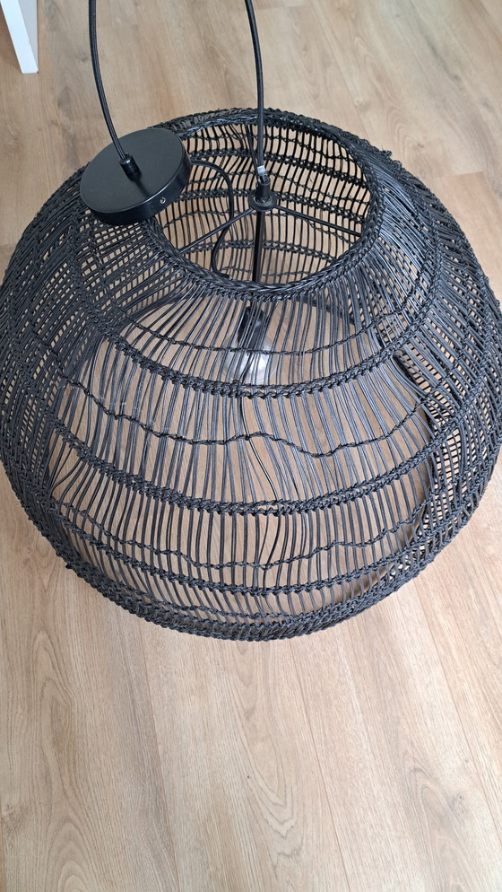 Image 1 of Lámpara colgante HKLiving mimbre/wicker negro