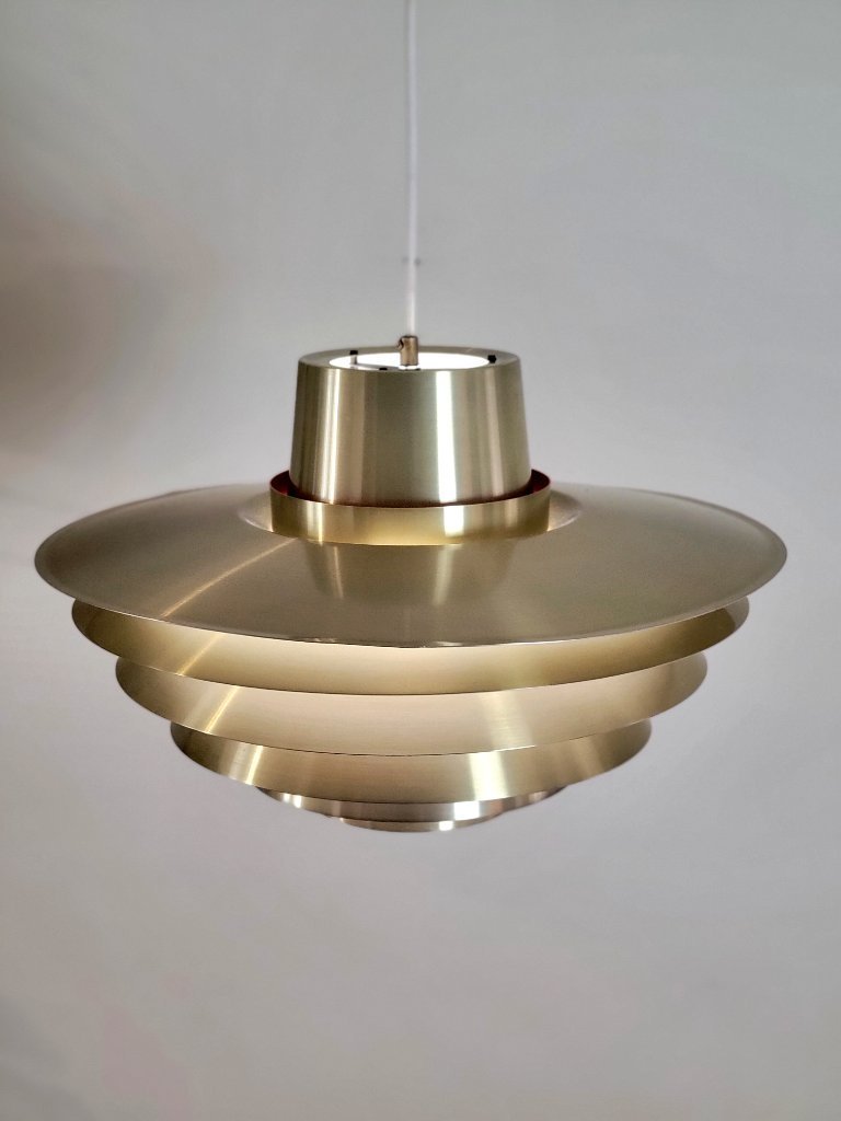 Vintage Verona pendant lamp in brass by Sven Middelboe for Nordisk