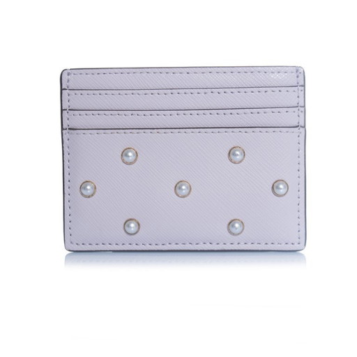 Kate Spade, Kartenetui aus lila Leder mit Perlen – portemonnees klein lederwaren, Calfskin (photo 2 of 5)