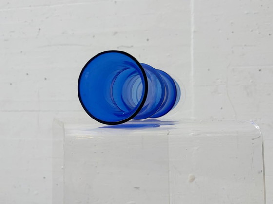 Image 1 of Cobalt blue glass vase in space age style, 1970s