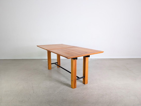 Image 1 of Large wooden dining table, beech design, country style, industrial style