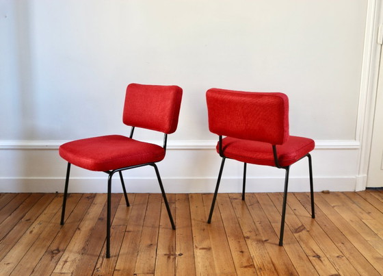 Image 1 of Série de 6 chaises moderniste vintage André Simard, Airborne 1960