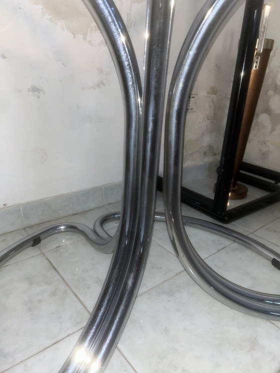 Image 1 of Tavolo da salotto in vetro fumé design italiano Giotto stoppino 60/70