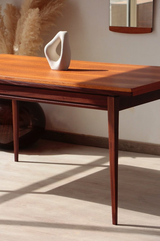 Image 1 of Vintage Teak & Afromosia Dining Table – Extendable Scandinavian Design