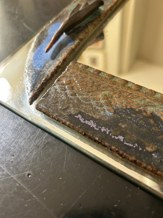 Image 1 of Mirror With Ceramic Inlay