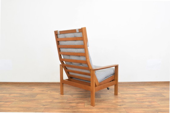 Image 1 of Fauteuil danois en chêne, style Mid-Century, conçu par Leif Alring pour Madsen & Schubell, années 1960.