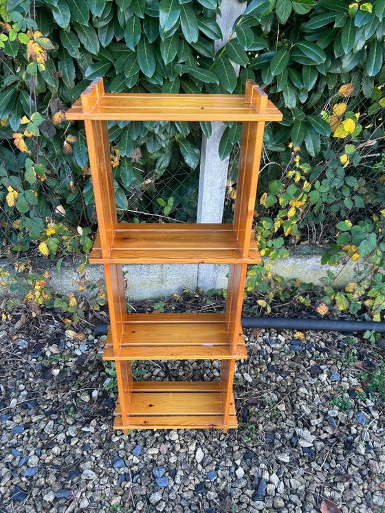 Image 1 of brutalist pine shelf