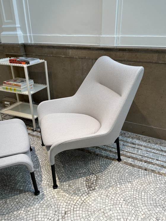 Image 1 of HAY O2 Loungestoel + Ottoman in zachtgrijs