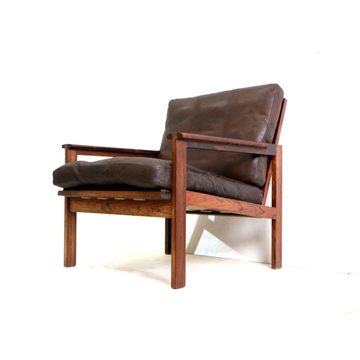 Model Capella Palissander Fauteuil Van Illum Wikkelsø Voor N. Eilersen, Jaren 60