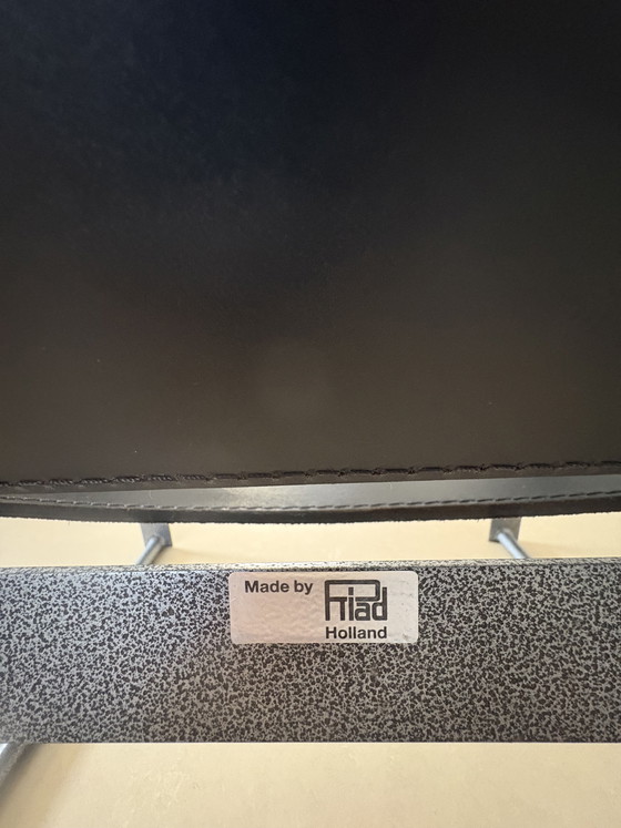 Image 1 of Design chairs - Black leather 