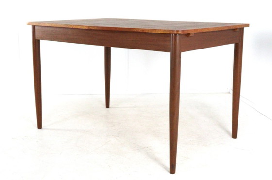 Vintage rectangular extendable Dining table midcentury 'Giessen' restored, Wood, Brown, Mid Century Modern (photo 11 of 15)
