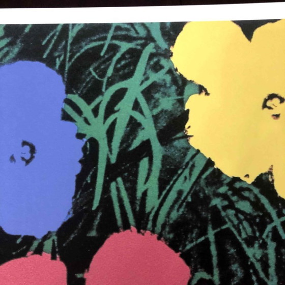 Lithografie "Poppy Flowers" uit de jaren 1990, geïnspireerd op Andy Warhol. – Litho's & Zeefdrukken, Paper (photo 9 of 11)