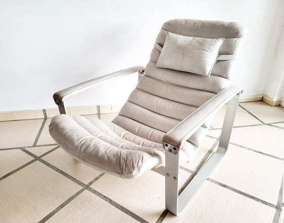 Image 1 of Pulkka chair Leather vintage 60, Ilmari Lappalainen para ASKO