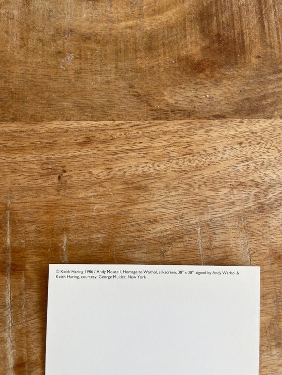 Image 1 of Keith Haring (1958-1990), Courtnesy George Mulder, Nueva York, conjunto de 4 postales litografías offset, impresas en 