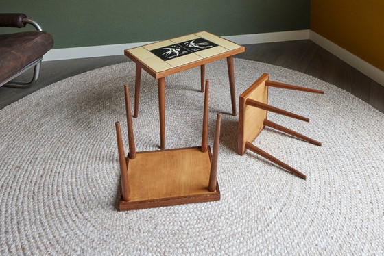 Image 1 of vintage 1950s mimiset - tiles with fish