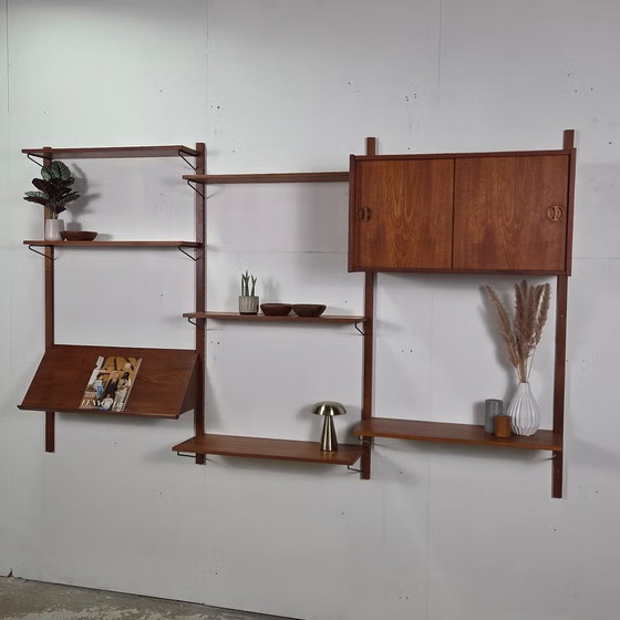 Vintage 60s Danish teak modular shelving unit Mid Century, Wood, Brown, Mid Century Modern (photo 20 of 22)
