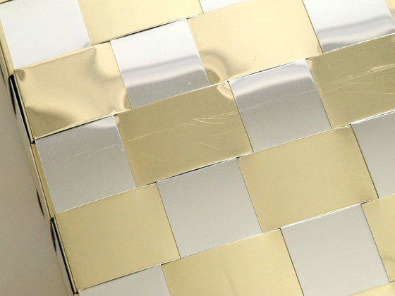 Image 1 of Stunning 1980s brass magazine rack in Hollywood Regency design