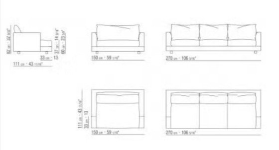 Original Flexform Long Island 05 Loveseat / 2-Sitzer Sofa - Cognac Leder (2019) – 2 Sitzer Sofas, Leather (photo 6 of 7)