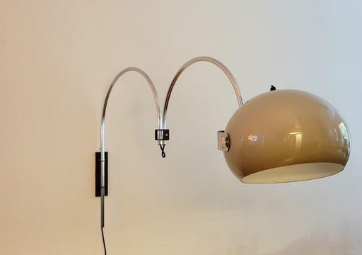 Space Age double arc mushroom wall lamp by Dijkstra