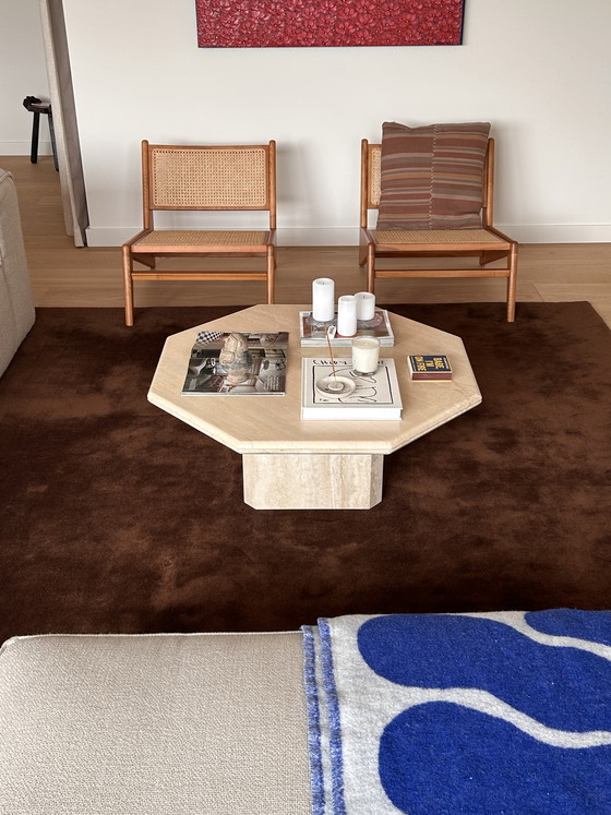 Image 1 of Vintage travertine coffee table, 1980s Italy 