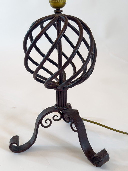 Brutalist Wrought Iron Lamp