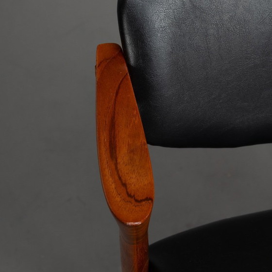 Image 1 of Sedia in teak rivestita modello 42 di Kai Kristiansen, anni '60