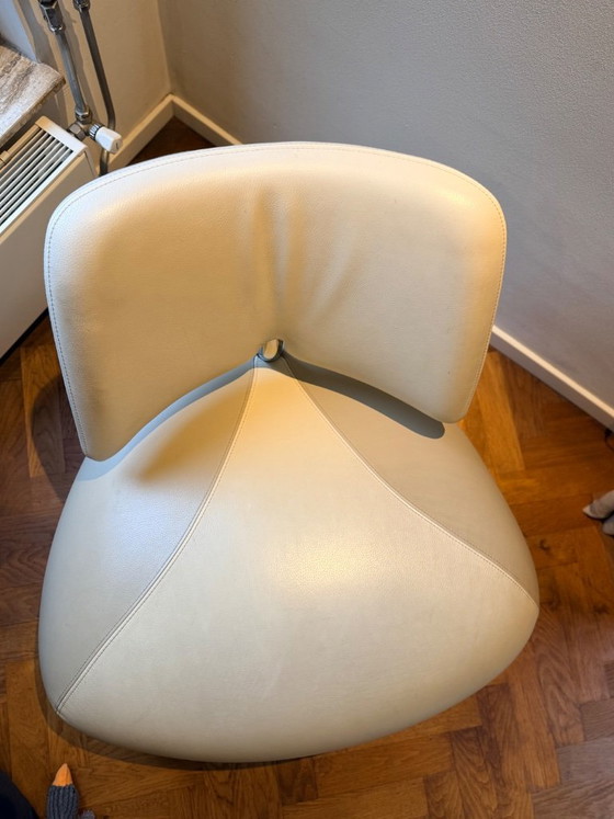 Leolux Pallone, Sessel, Leder, Metall, Creme, Modern (Foto 5 von 5)