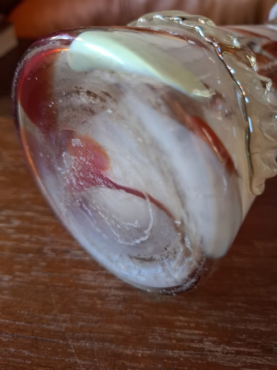 Image 1 of Vintage Krasny May Art Glass Ribbon Vase - 25cm (Perfect)