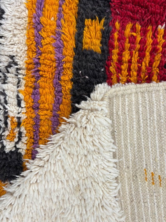 Image 1 of Moroccan Rug Handmade Wool Rug Beni Mrirt Berber Rug Abstract Modern Rug Luxury Designer Rug Artistic Statement Rug