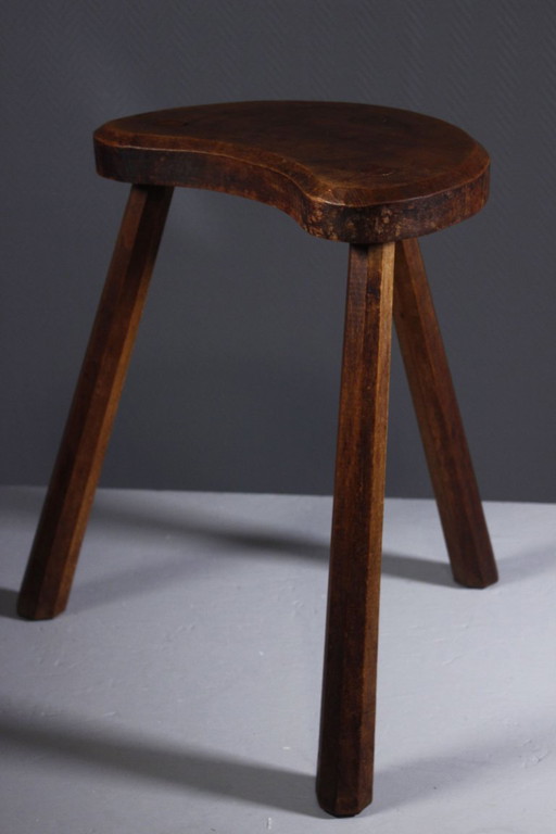 Sgabello da mungitura vintage, seduta a pouf, design brutalista, arte popolare, anni '50 – krukjes, Wood (photo 2 of 14)