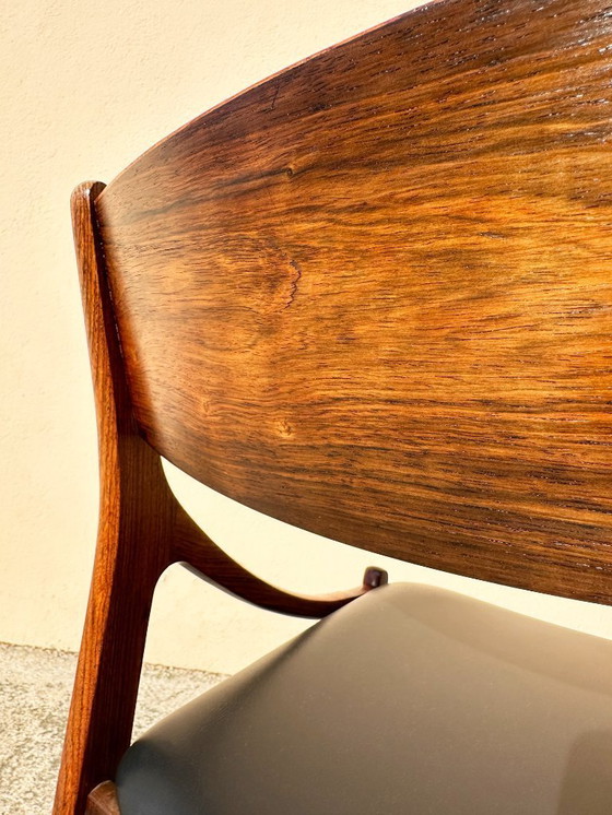 Image 1 of Suite mit vier Stühlen H Vestevig Eriksen, Møbelfabrik. Dänemark, 1960er Jahre