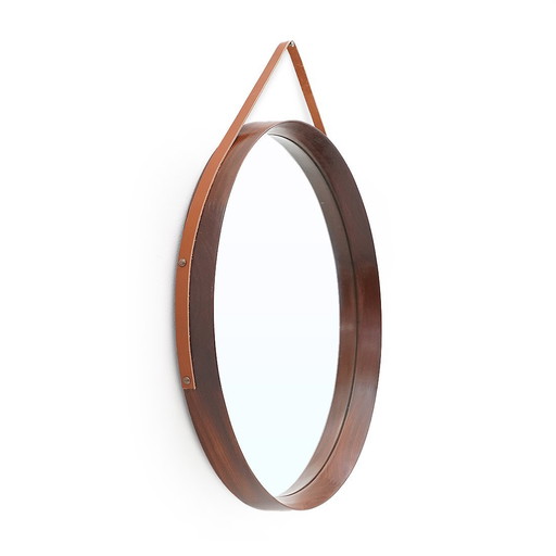 Round Mirror with Teak Frame, 1960s