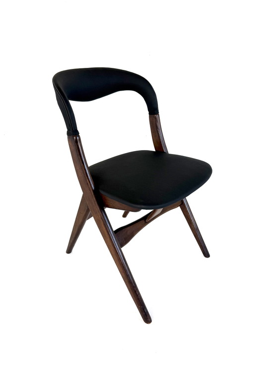 Image 1 of Set di 6 sedie da pranzo danesi, componibili e abbinabili, anni '60.