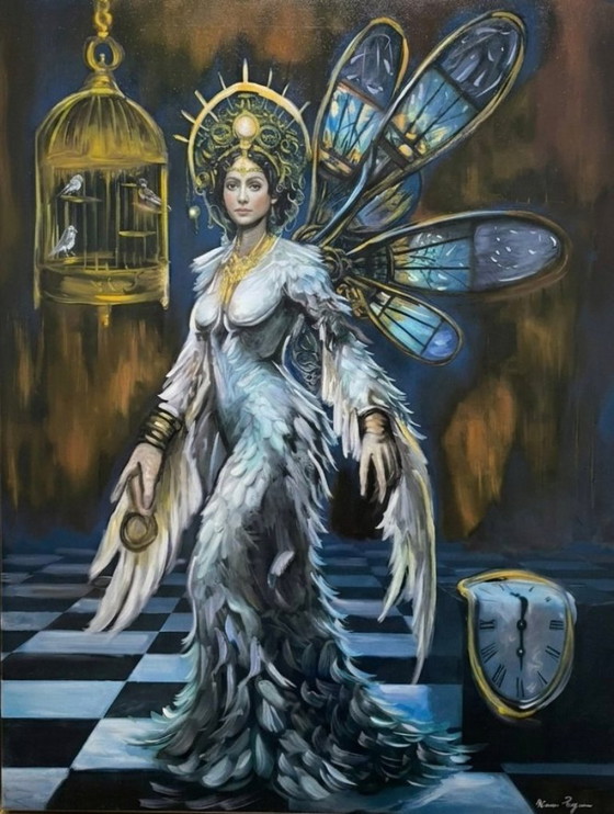 Image 1 of Oil painting "Il vincolato del pensiero" – 100x77 cm