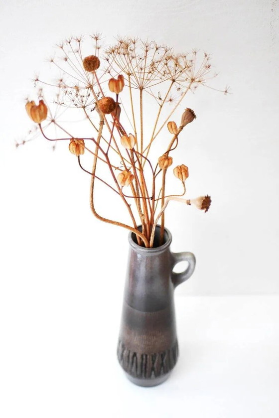 Image 1 of Mid-century Scandinavian modern art design pottery vases in ceramic by Ingrid Atterberg for Upsala Ekeby, Sweden, 1970s, set of