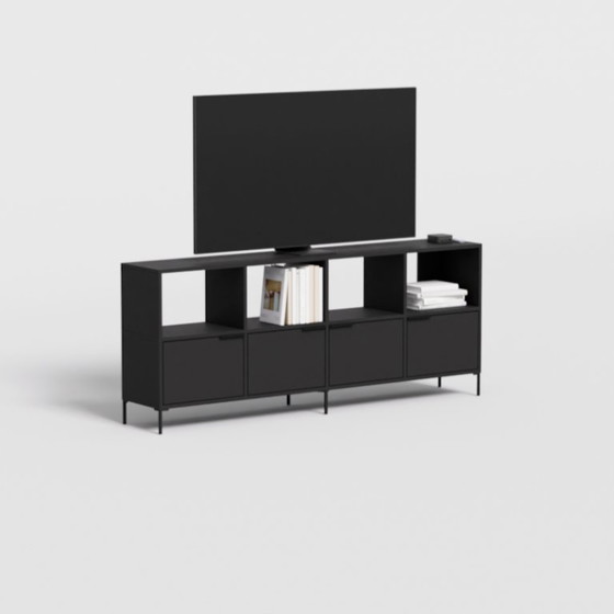 Image 1 of Tylko TV-Ständer in Mattschwarz mit Türen und Schubladen
