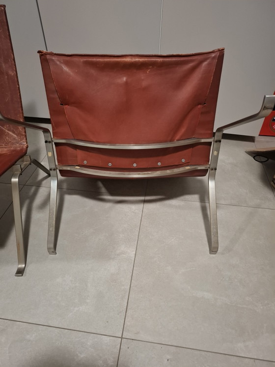 Set of 2 Vintage PK22 Armchairs - PK22 – Fritz Hansen, Chairs and lounge chairs, Leather, Metal (photo 6 of 9)